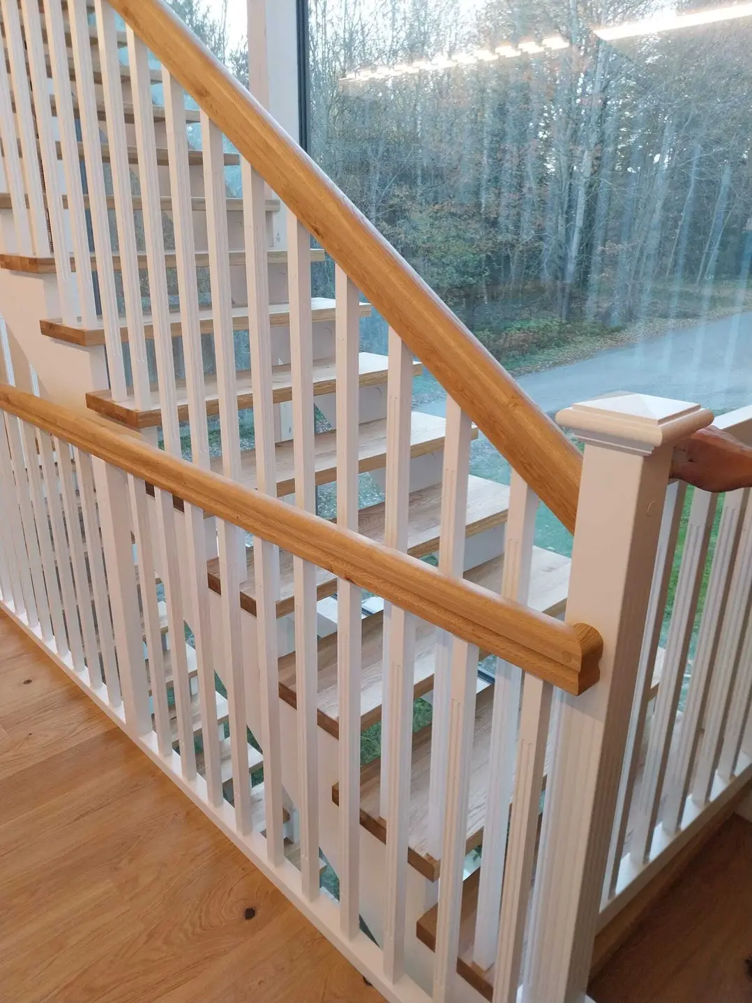 Eiche Treppen Freitragend