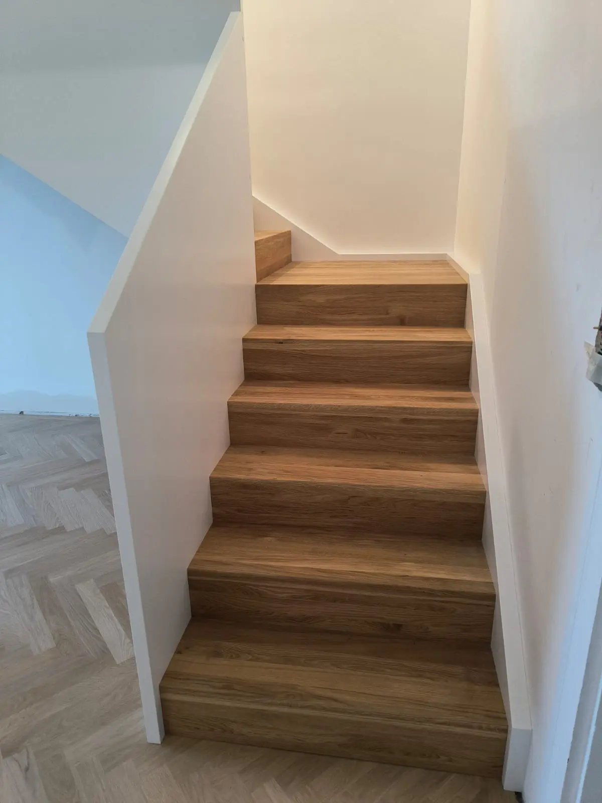 Eiche Treppen mit Voll Geländer